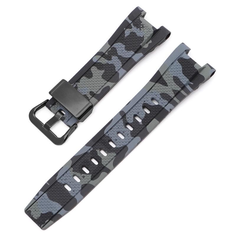 Смоляной ремешок для Casio G-Shock GST-W300 GST-S300 GST-S210B GST-S110 GST-W110 Мужской Замена Камуфляжный Резиновый Ремешок для Часов Браслет