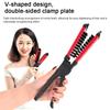 1 шт. Профессиональная щетка-выпрямитель для волос Высококачественный V-образный двусторонний зажим Плоская расческа Антистатический инструмент для укладки волос