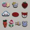 Rabbit Carrot Fox Fish Self Adhesive Clothing Patch Embroidery Thermal Patches DIY Heat Transfer Stickers Garment Accessory Fashion New