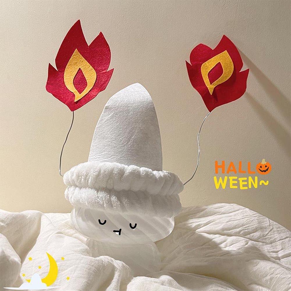 Headwear Fire Cosplay Plush Headwear Women Hairbands Halloween Headband Yuan Xiangqin Hair Hoop