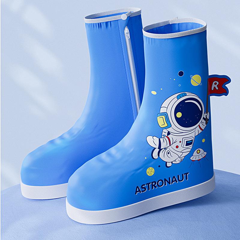 Мода Мода Чехлы для обуви с динозаврами Детские Водонепроницаемые Галоши Детские Моющиеся Противоскользящие Чехлы для обуви Мальчик Девочка Прочные Многоразовые Галоши