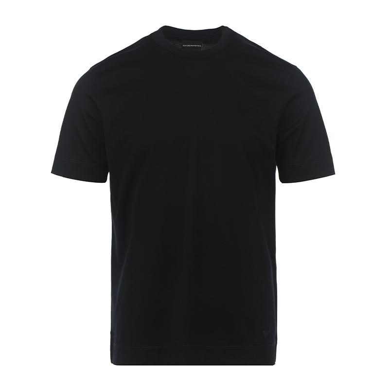 Emporio Armani Однотонная футболка с круглым вырезом, короткий рукав, мужские топы, темно-синий 3R1TZ6-1JGYZ-09J5