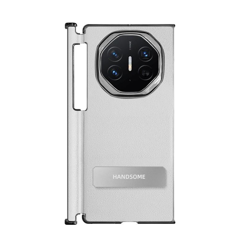 Mate X3 Flip Case With Built-in Kickstand Shockproof PCLeather Cover Business Style Foldable Protective Shell