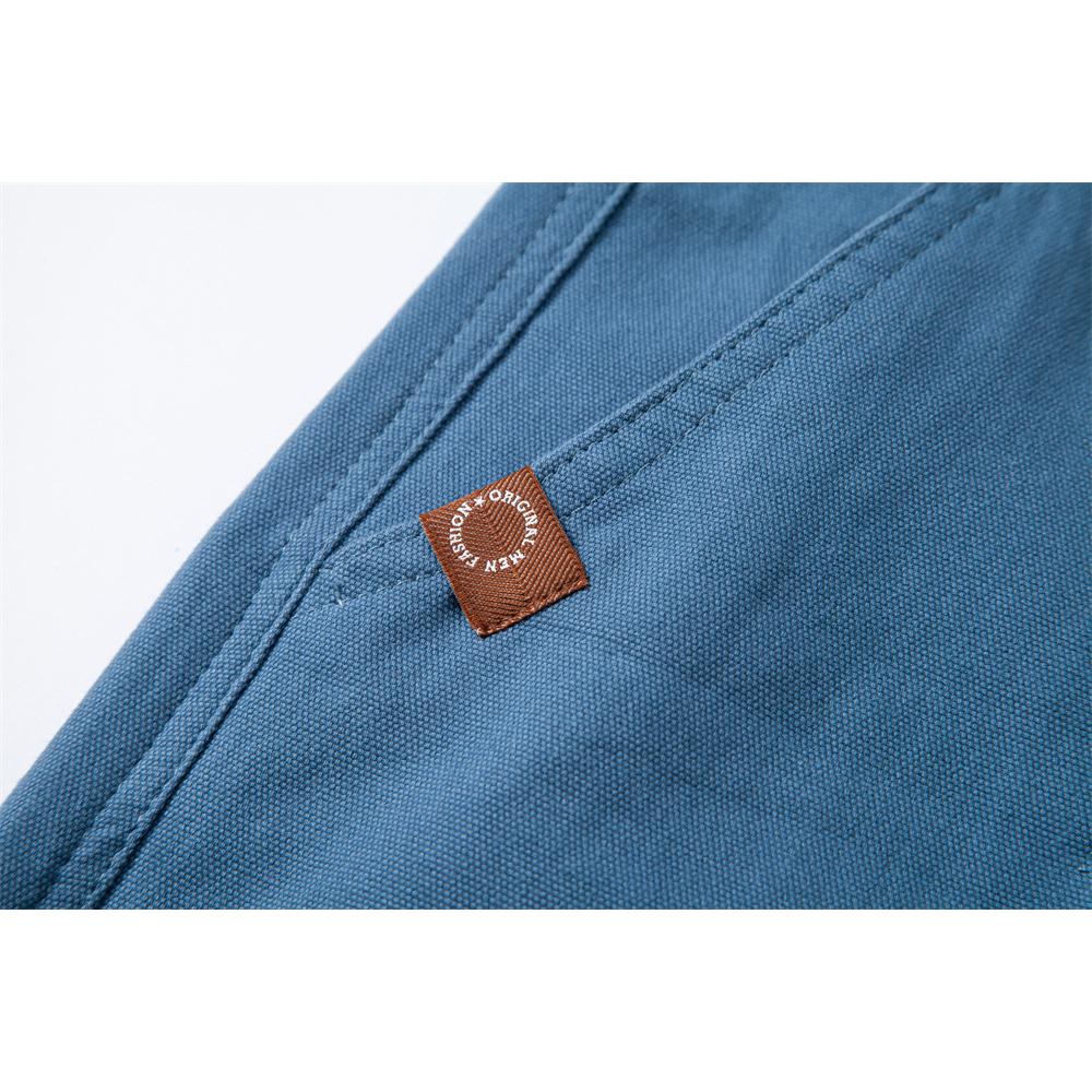 Callaway 2025 Летние вышитые новые хлопковые повседневные мужские шорты, прямые шорты с пятью штанинами, однотонные универсальные рабочие шорты