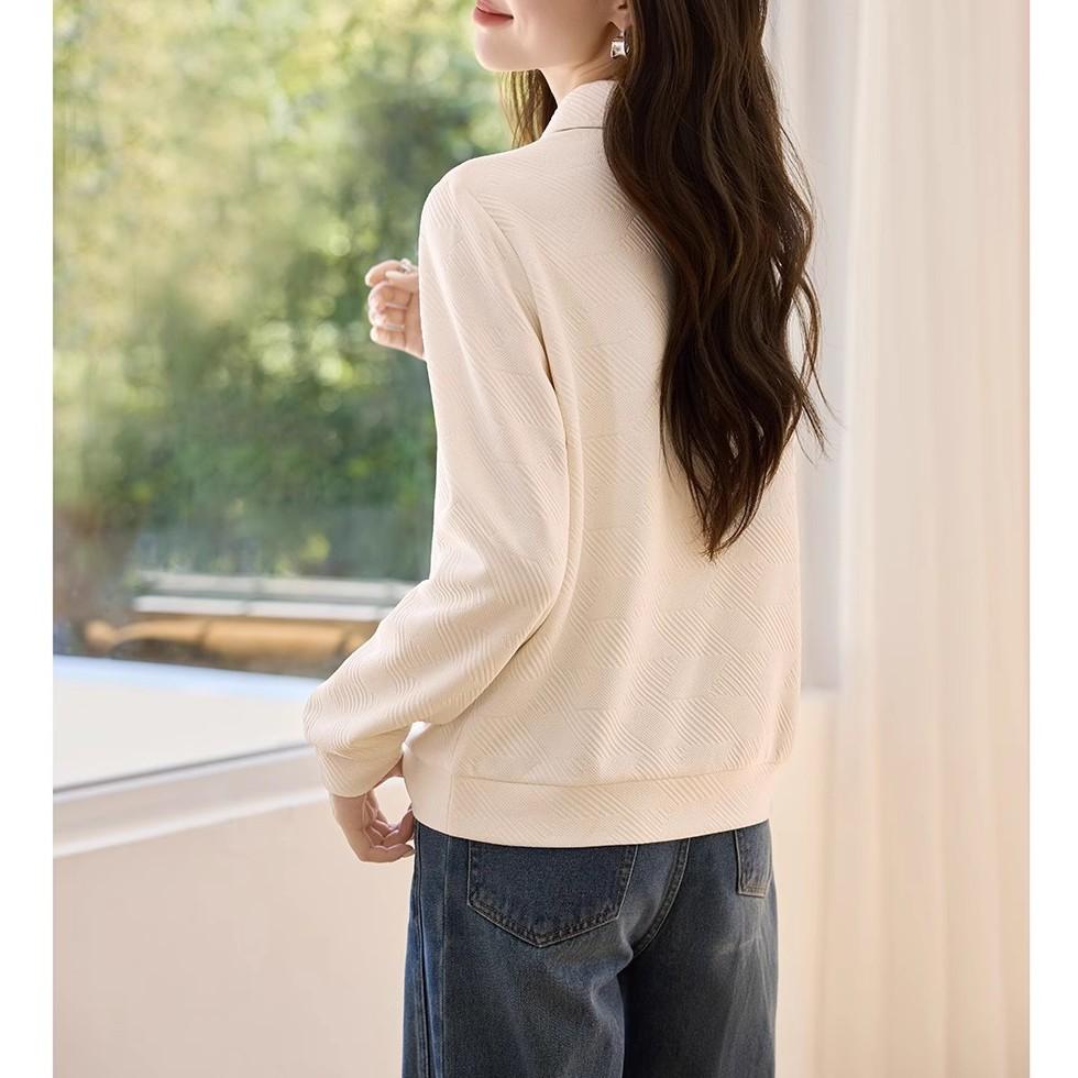 Свитер-пуловер для женщин на осень и зиму, новая повседневная универсальная профессиональная базовая рубашка с длинными рукавами