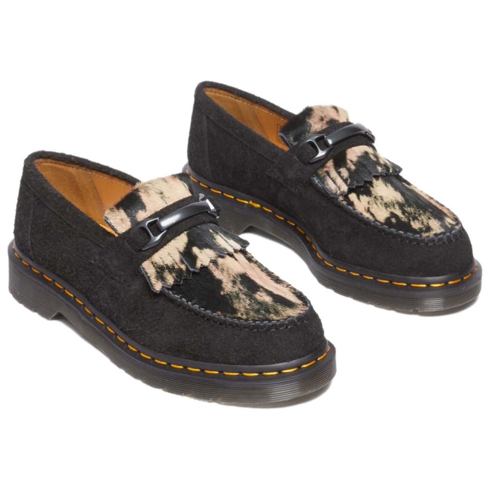 Dr. Martens Adrian Snaffle Hair On Loafer Black Beige Unisex Sneakers 31895779