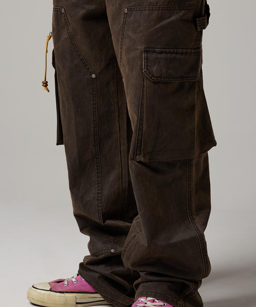 Dickies Брюки-карго из плотного хлопка с двойными коленями, темно-коричневые