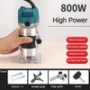 800W Small Portable Slotting Machine Handheld Woodworking Carving Power Tool High Power Electric Edge Trimmer
