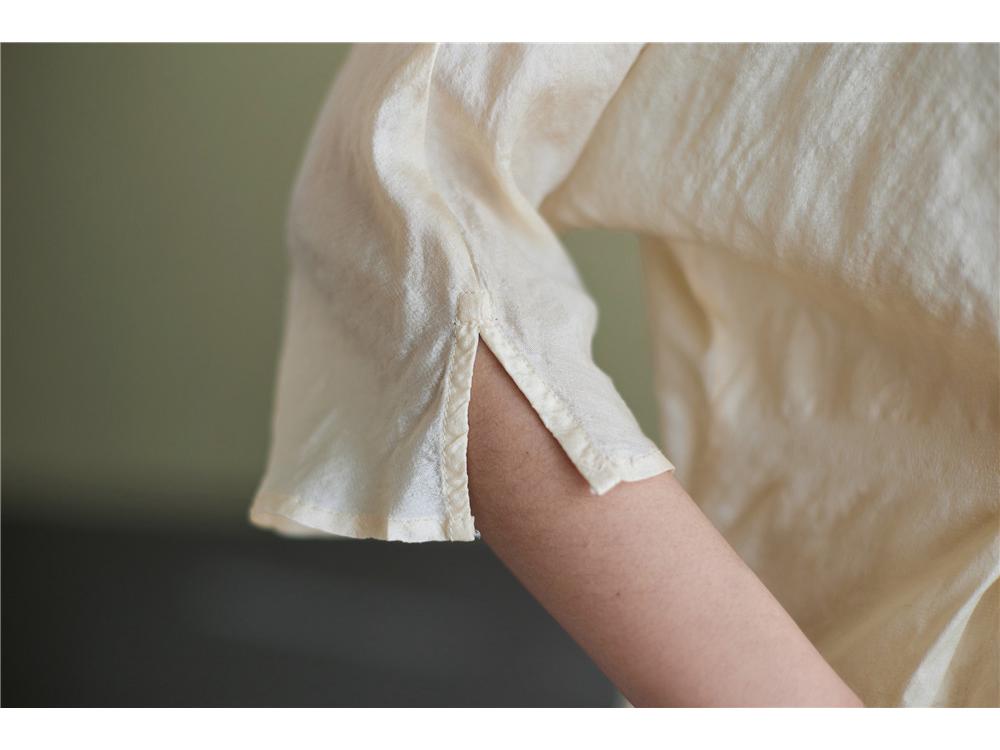 Топ-реглан из тусса-шелка в китайском стиле Весна/Лето 2022 - Ретро Лимитированная серия