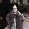 Creative Skull Purple Clay Waterfall Incense Burner Halloween Gifts Home Decor Incense Stick Holder Ceramic Censer Handicrafts 7