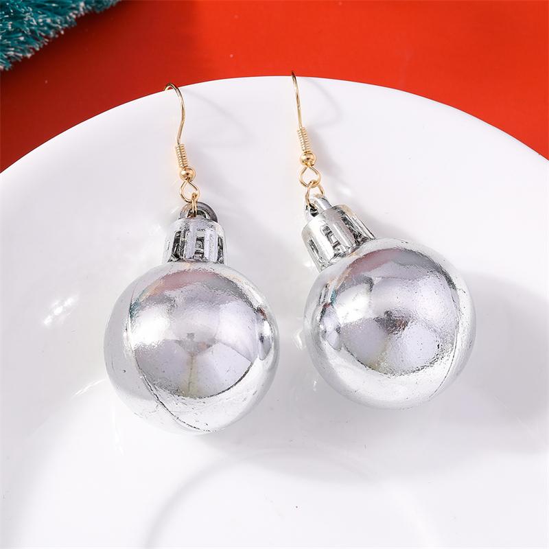 Модные рождественские серьги-подвески в виде шаров для женщин, девушек, для новогодней вечеринки, фестиваля, ювелирные подарки KTJ