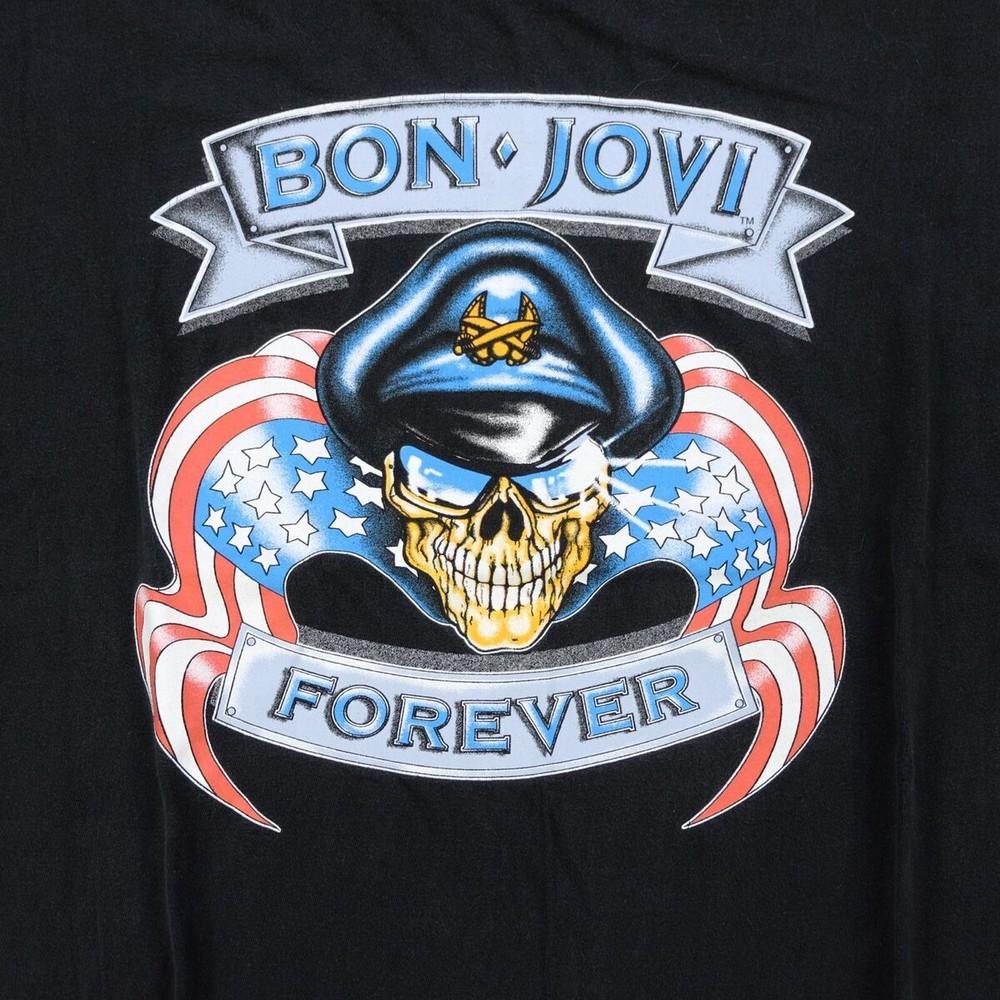 Редкая винтажная унисекс футболка BIG Bonn Jovii Forever Police Tour D205