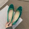 Fashion Bailamos 2024 New Women Flats Spring Summer Ballet Shoes Women Slip On Loafers Round Toe Shallow Bowtie Ballerina Soft Moccasin