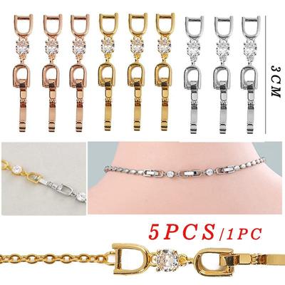 Удлинительные застежки для ожерелья, браслета, женские цепи с застежками из кристаллов и стразов, соединители, удлинители цепей