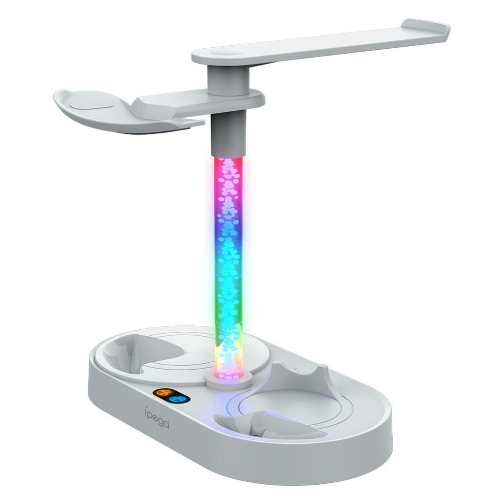 Зарядная база и подставка для хранения PS5 VR2 с RGB-подсветкой для маски для глаз VR2 и гарнитуры