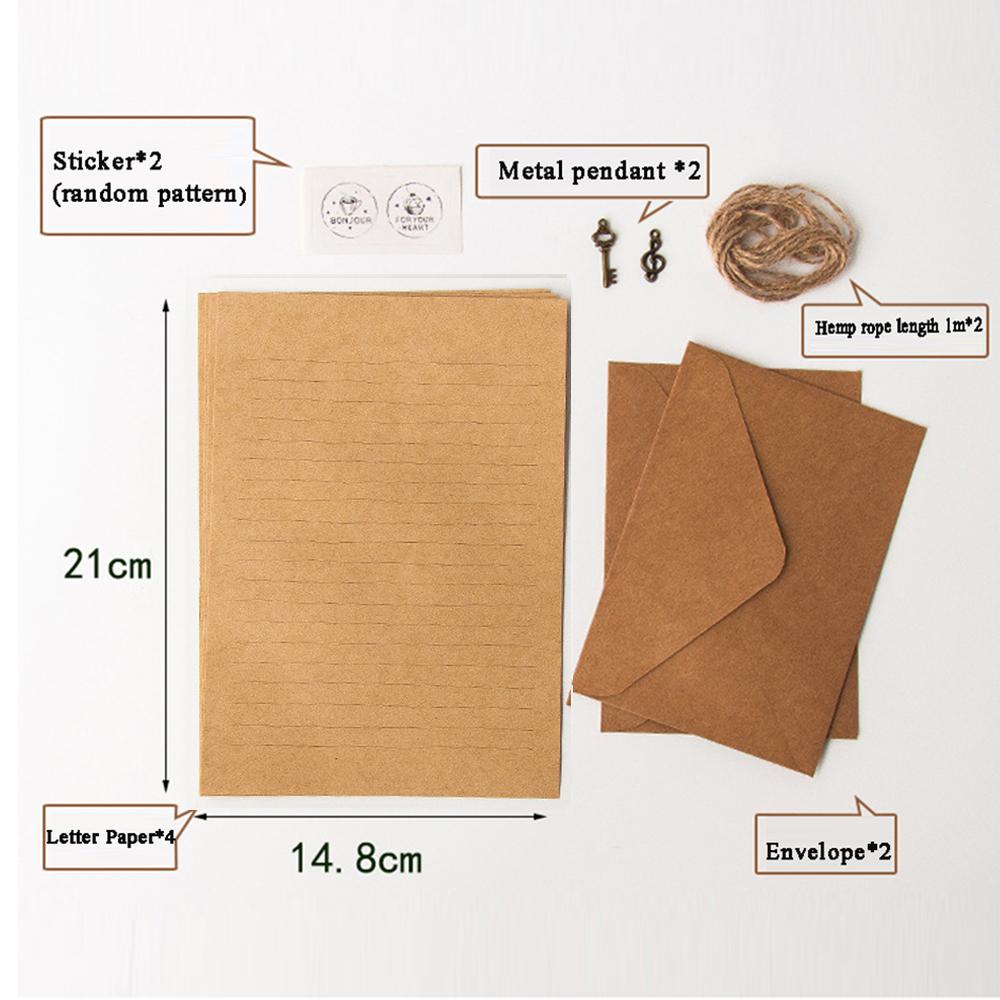 European Style Mailers Set Envelopes Letter Paper Writing Paper Letter Pad Kraft Paper Envelope
