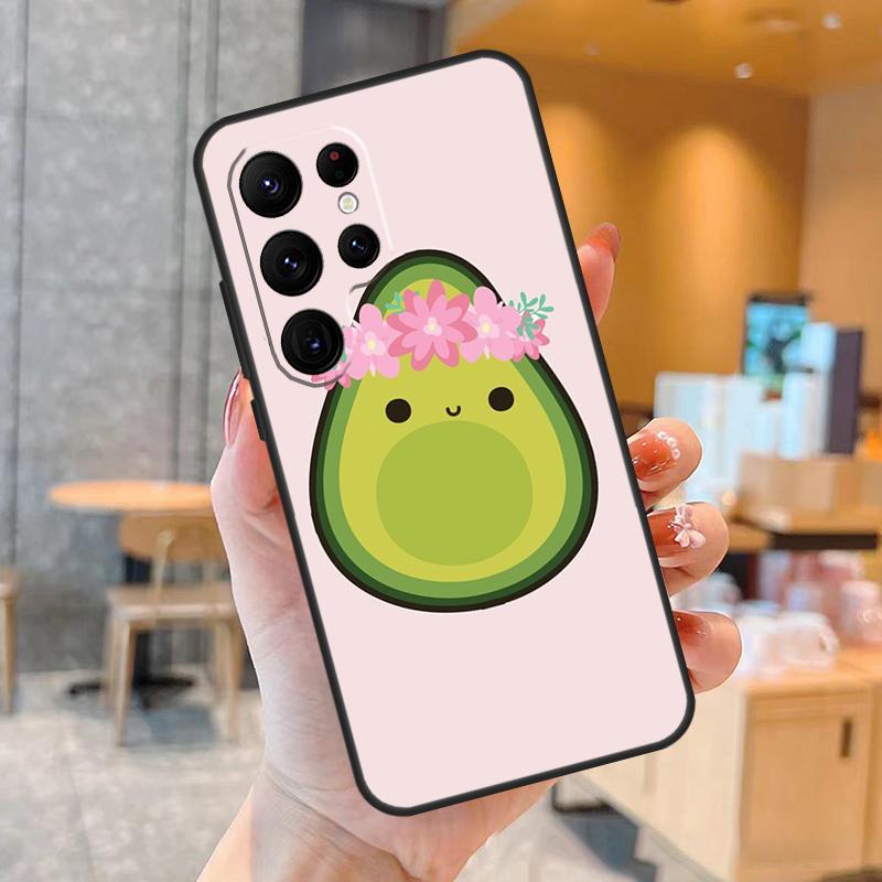Милый Чехол для Телефона с Фруктами Авокадо Для Samsung Galaxy S25 S24 S23 S22 S21 S20 Ultra S9 S10 Plus S25 FE Задняя Крышка