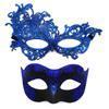 2Pcs Elegant Black Lace Masquerade Mask Set For Couples Perfect For Venetian Party Mardi Gras And Halloween Celebrations