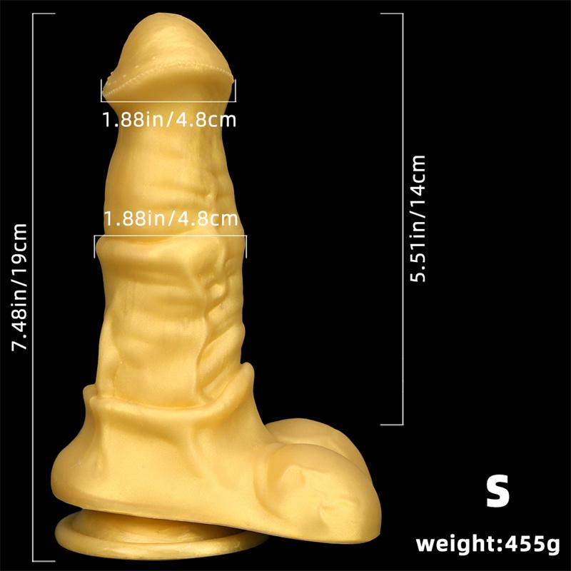 Gold Golden Horse Dildo Male and Female Silicone Soft Oversized Anal Plugs Anal Plug Masturbator