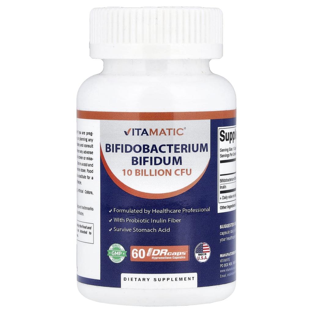 Vitamatic Бифидобактерии бифидум, капсулы гипромеллозы DRcaps®, 60 капсул