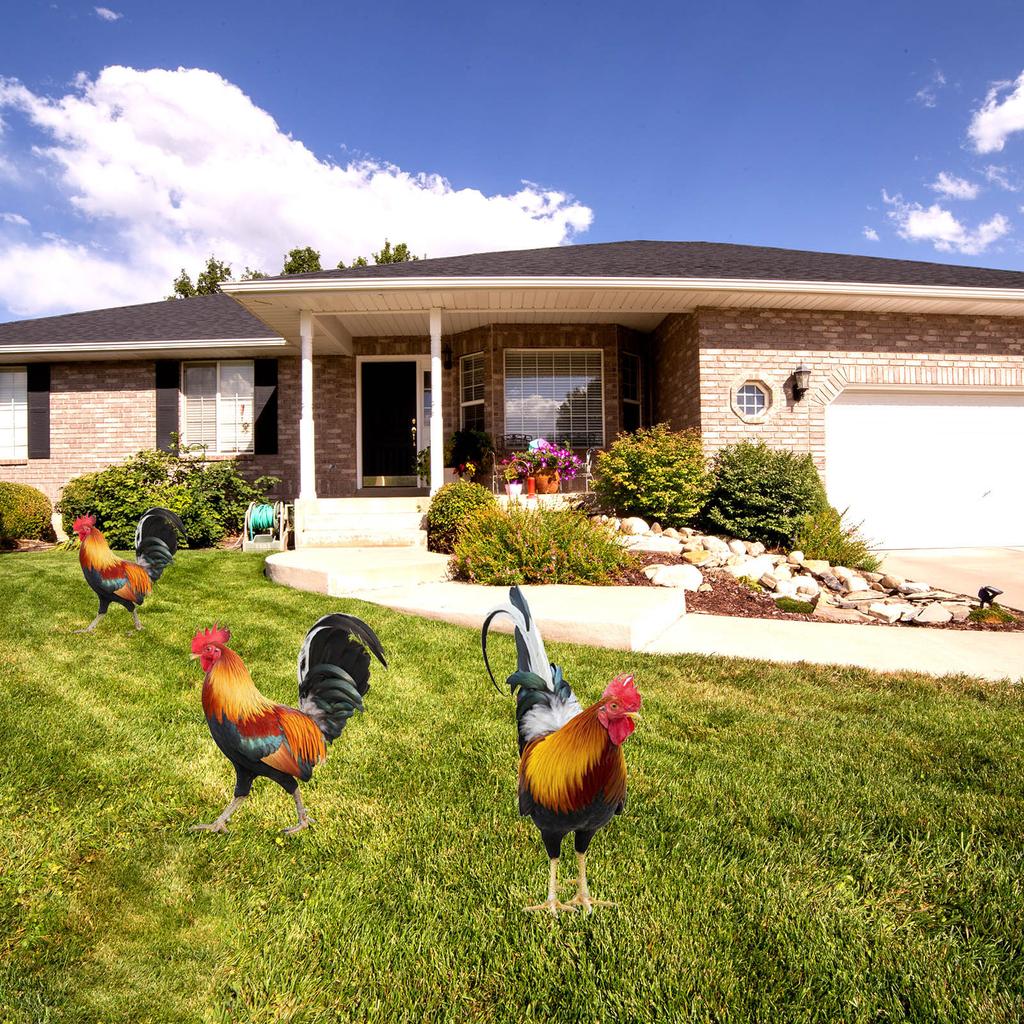 Акриловый декор в виде петуха, куриный двор, художественное украшение для сада, декор для улицы, сада, двора, 2 шт.