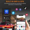 Автомобильный видеорегистратор Dash Cam GPS WiFi Управление через приложение 4K Видеорегистратор циклической записи Ночное видение Широкоугольная видеокамера
