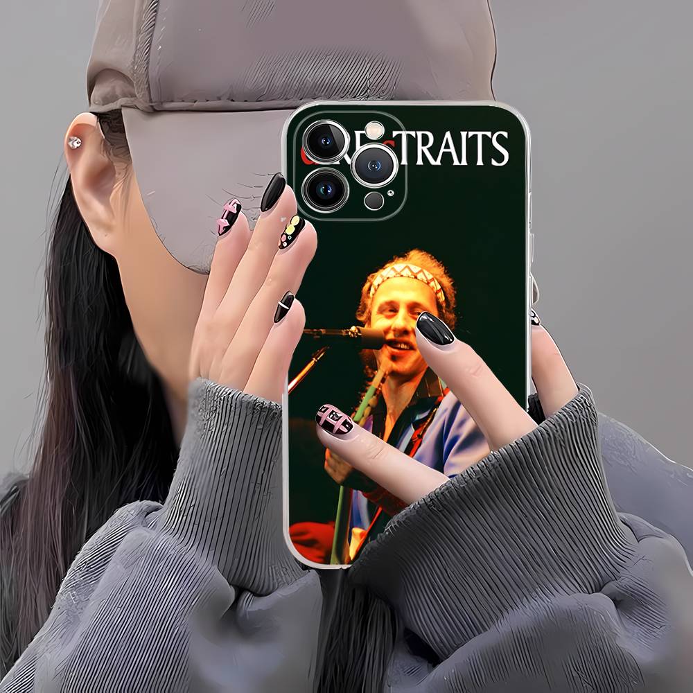 Прозрачный мягкий чехол для телефона Band D-Dire S-Straits для iPhone 15 12 14 16 17 13 Plus 11 Pro Max 13 Pro