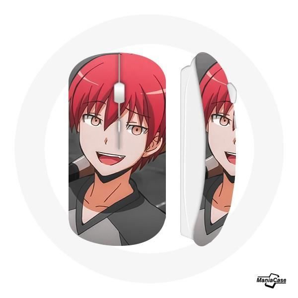 Souris Sans Fil - MANIACASE - Karma Akabane - Rouge - Compatible Mac et PC - Clé USB wifi incluse