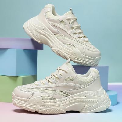 Женские уличные белые теннисные кроссовки Осень Новые Дышащие Кроссовки на платформе Женские Кроссовки для бега Высокого качества Обувь для баскетбольных тренировок