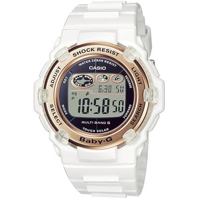 Baby-G BGR-3003U-7AJF [Женские радиоволновые солнечные часы BABY-G с водонепроницаемым резиновым ремешком, водонепроницаемость 20 атм]