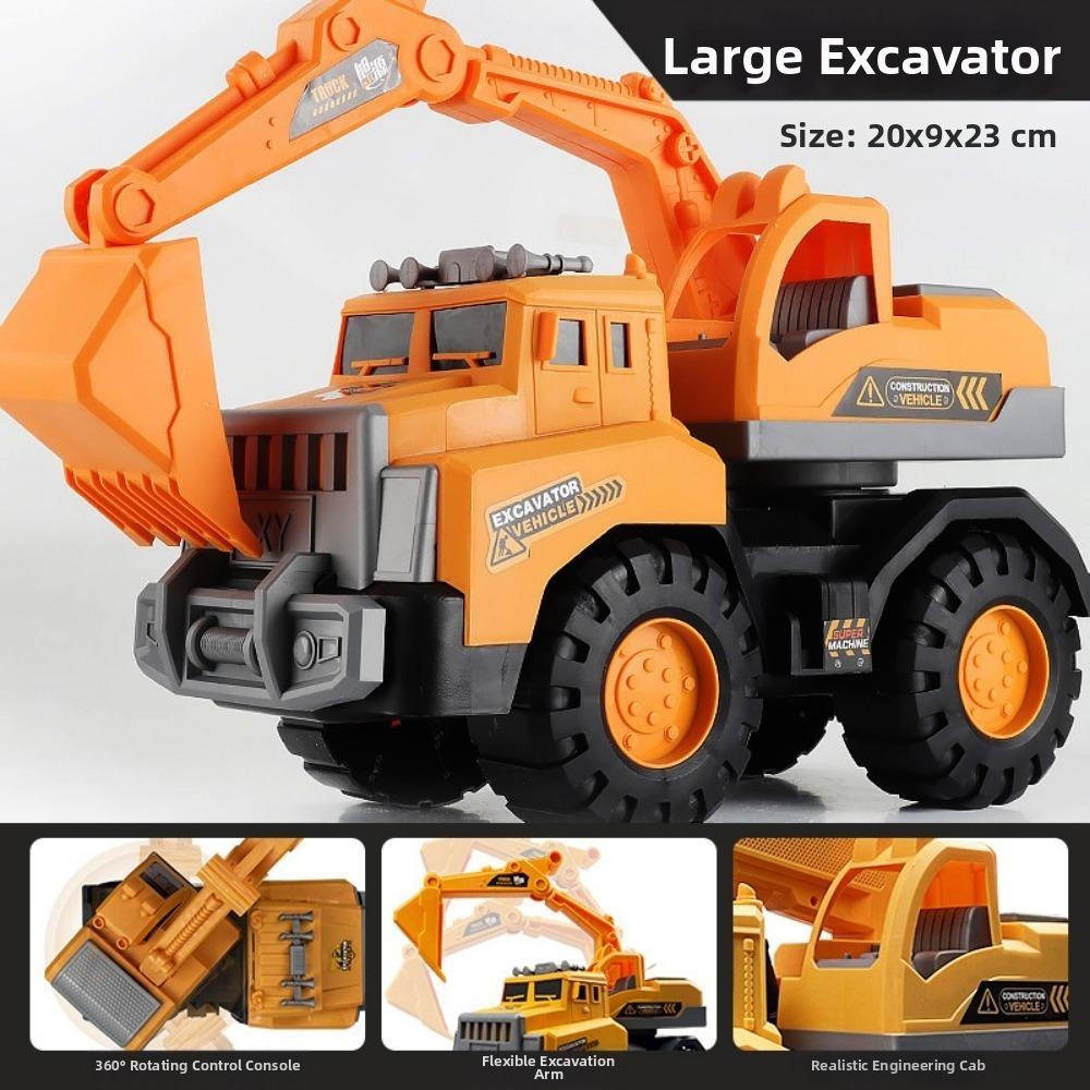 Drop Resistant Engineering Transport Vehicle Toys Plastic Crane Truck Model for Boys