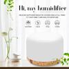 Silent Wood Grain Humidifier: Large Capacity for Bedroom, Ideal for Babies and Pregnant Women, Air Purification & Aromatherapy