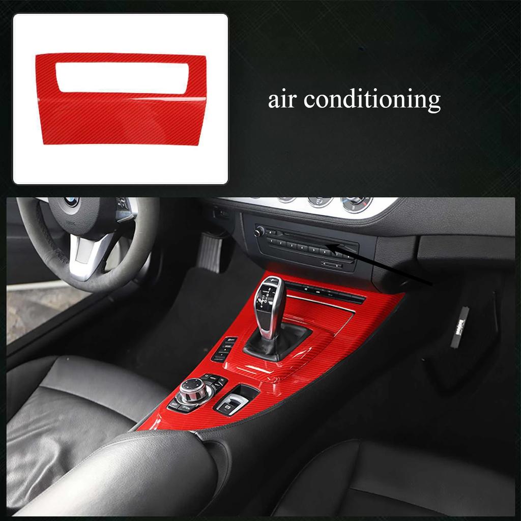 Автомобильный салон Gear Центральная консоль Крышка Отделка Наклейки ABS Для BMW Z4 E85 2009-2015 Аксессуары Украшение в стиле углеродного волокна