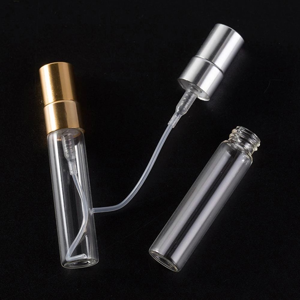 Gold Silver Cap Cosmetic Container Perfume Atomizer Refillable Glass Bottle Spray Bottle