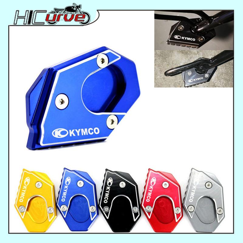 For KYMCO Xciting 250 300 350 400 400i 250i 300i 350i CNC Kickstand Foot Side Stand Extension Pad Support Plate Enlarge Stand