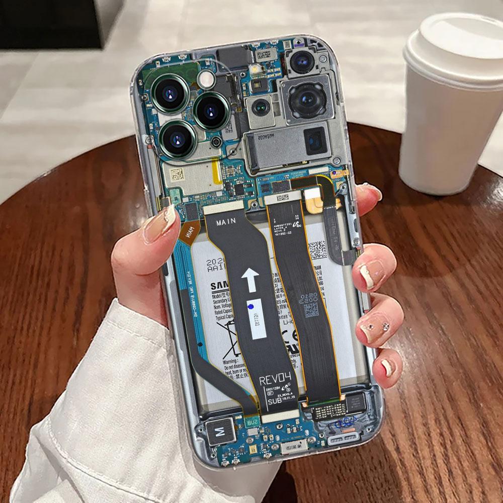 Кассетные Пленки Печатная Плата Камера Игры-Отсеки Чехол Для Apple iPhone 17 16 15 14 13 12 11 Pro Max 16 Plus 16E 17Air Чехол для Телефона
