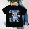 Новая детская футболка KPop Охотники на демонов Мальчики Саджа Мультяшные мальчики Круглый вырез Принт Модный повседневный топ Детская футболка Одежда для детей