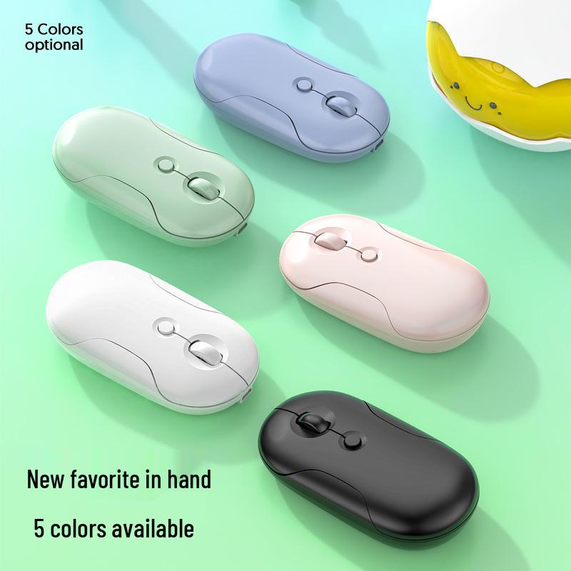 Беспроводная Bluetooth-мышь для офиса Pebble Silent с двумя режимами, перезаряжаемая