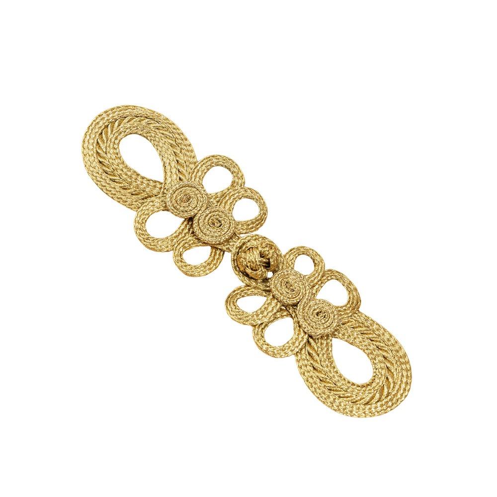 Golden Chinese Knot Buttons Handmade Tang Suit Buttons Cheongsam Buttons Cheongsam Making