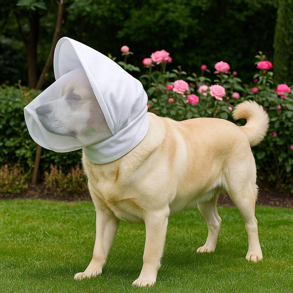 Ear Shield Dog Headgear Breathable Mesh Pet Head Cover Pet Supplies Dog Anti-Bite Hiking