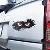 Angry Peeping Monster Vinyl Car Decal - Large Durable Sticker for Cars Trucks and Sports Vehicles Black Bumper Sticker