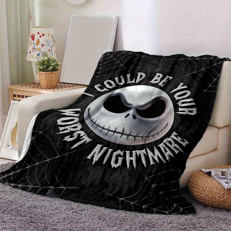 1pc. Nightmare Before Christmas Jack Skellington Throw Blanket, Cozy Blanket for Bed, Couch, Car Seat Cover, Gift Idea for Friends and Famil
