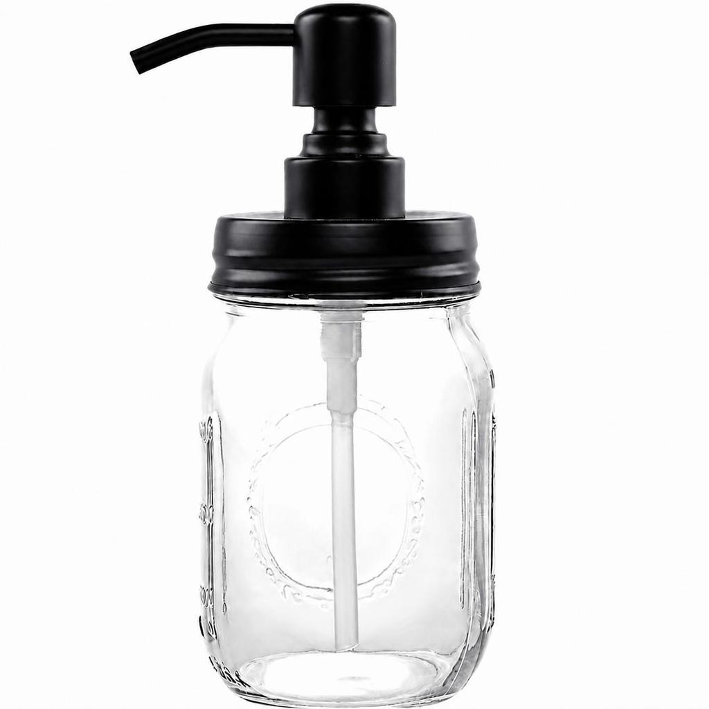 2 Pack Mason Jar Syrup Dispenser for 2.56in Glass Jars Food Grade Stainless Steel Waterproof Airtight Food Dispenser Pump with Sealing Cover for Hone