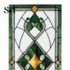 Light Filtering Window Film Geometric Privacy Retro Stained Glass Pattern Static Cling Bedroom Frosted Removable Waterproof for Bathroom Kitchen