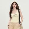 American retro slim fit sleeveless sexy heart machine slimming base 2026 summer women's vest top