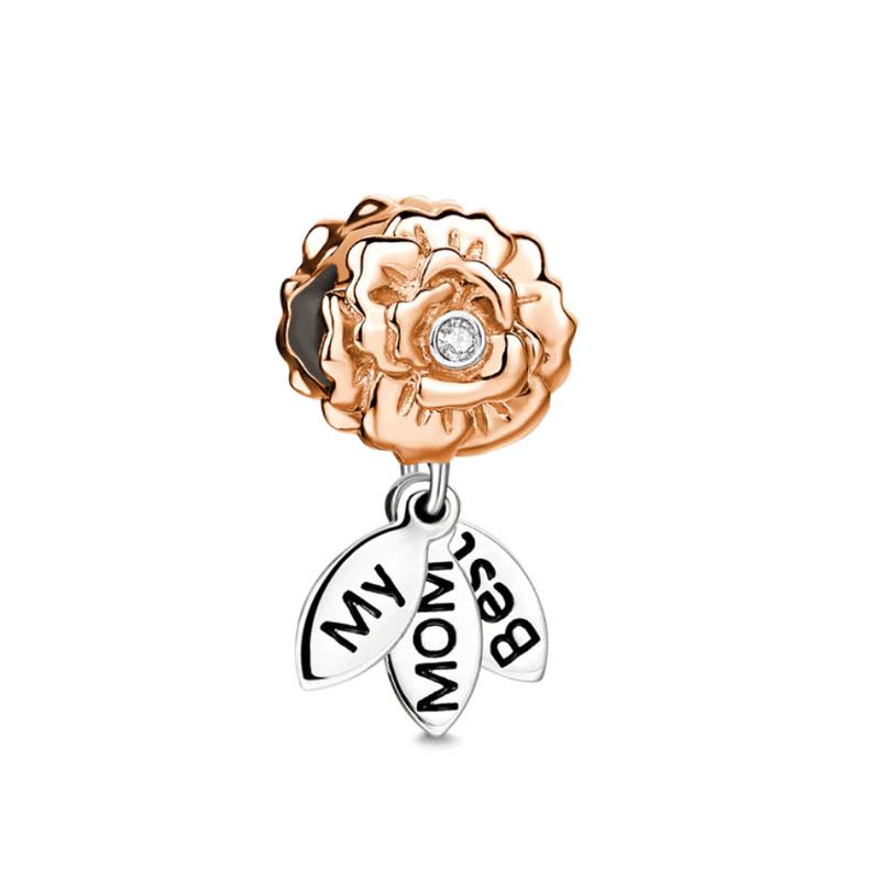 Оригинальный медный кулон-шарм в виде сердца любви для семьи, звезда, торт, бутылка вина, бусина, подходит для браслета, женские украшения DIY, подарок