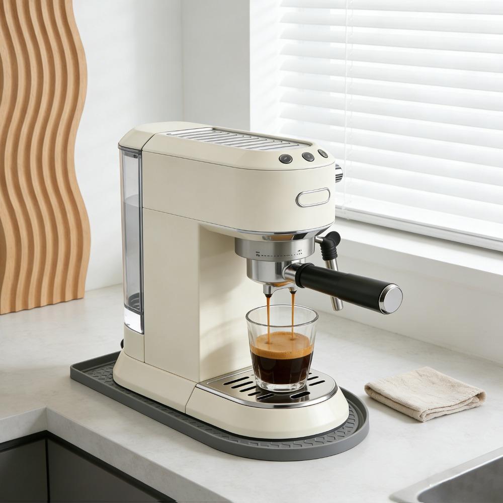 Oval-shaped Silicone Coffee Machine Mat Non-slip Coffee Bar Mat Coffee Maker Tray  Kitchen