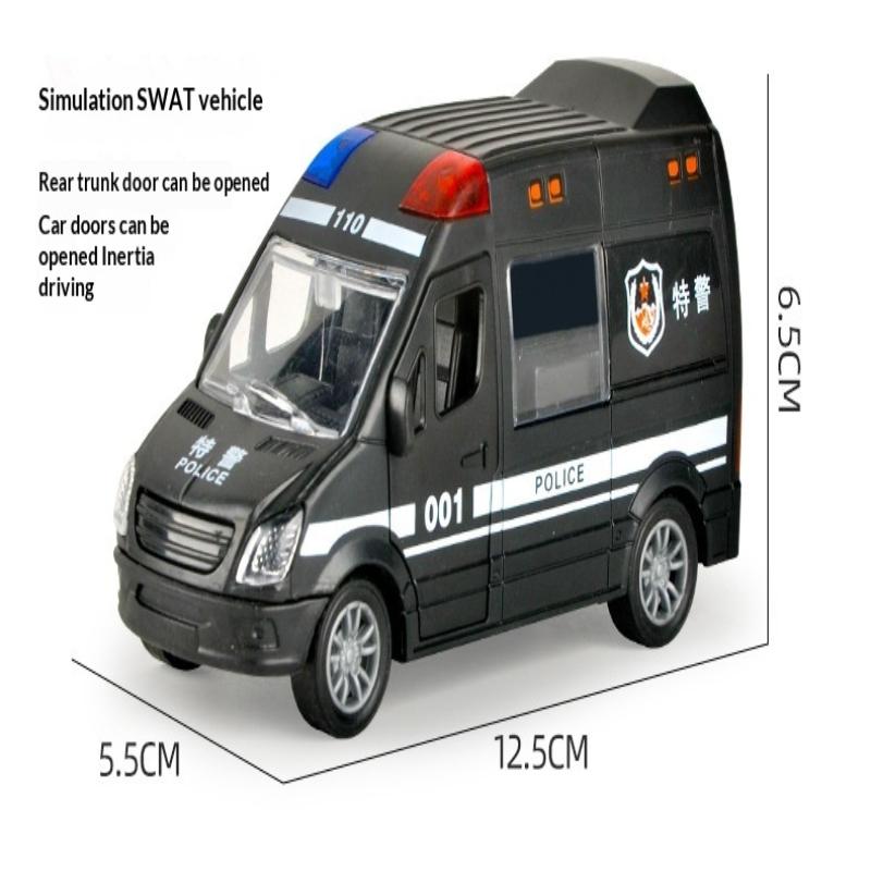 Simulation Fire Truck Ambulance Police Car Toy Models Openable Doors Non-toxic ABS for Kids Interactive Home Play