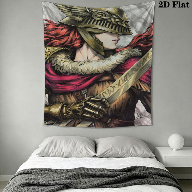 Malenia Blade Wall Hanging Printed Fabric Blanket Decorative Tapestries for Bedroom Living Room Home Decor