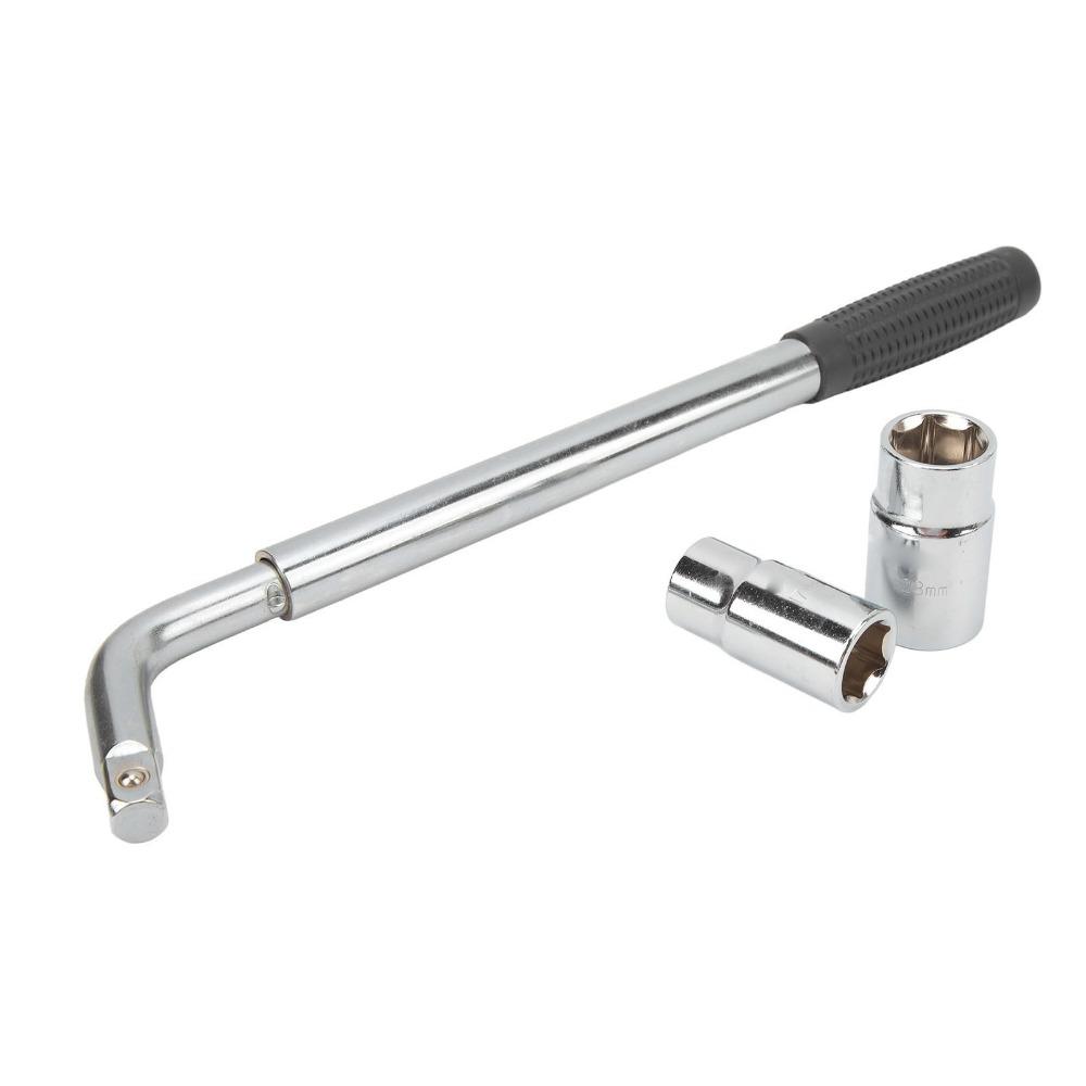 Telescoping L Type Wheel Wrench 45 Gauge Steel Extendable Socket Wrench Tire Changing